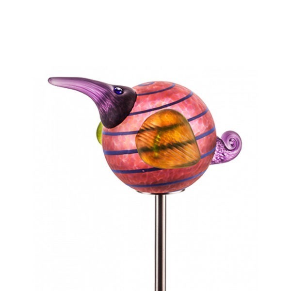 Kiwi Stick, glass sculpture by Borowski glass. Buy glass art online. Glass for sale online. Art for sale online. Norfolk art gallery, Riverside Art and Glass, Wroxham, East Anglia, United Kingdom. Gallery in the Lanes, Norwich.