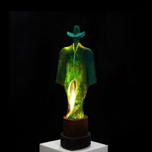 MIT Gron, glass sculpture by Kjell Engman for Kosta Boda. Buy glass art online. Glass for sale online. Art for sale online. Norfolk art gallery, Riverside Art and Glass, Wroxham, East Anglia, United Kingdom. Gallery in the Lanes, Norwich.