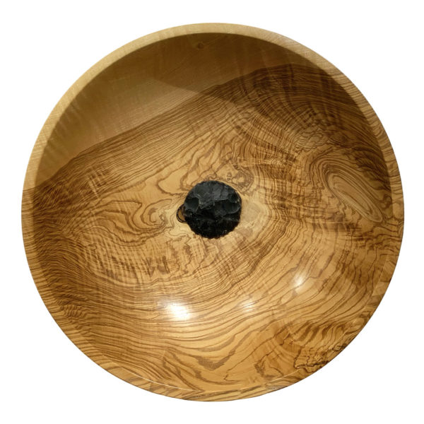 Ripple Ash Bowl, hand-turned woodwork by Richard Chapman. Buy hand-turned wood online. Woodwork for sale online. Art for sale online. Norfolk art gallery, Riverside Art and Glass, Wroxham, East Anglia, United Kingdom. Gallery in the Lanes, Norwich.