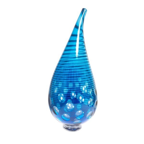 Blue Voyage Vase Bob Crooks Glass Gallery in the Lanes Norwich Riverside art and glass Wroxham Norfolk