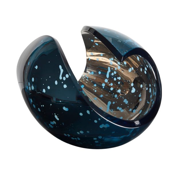 Planet Night Sky, art glass by Kosta Boda. Buy glass art online. Glass for sale online. Art for sale online. Norfolk art gallery, Riverside Art and Glass, Wroxham, East Anglia, United Kingdom. Gallery in the Lanes, Norwich.